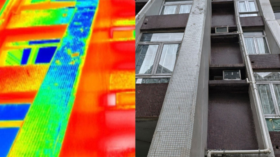 analisi della delaminazione delle facciate fjd trion p2 vision plus - strumenti topografici