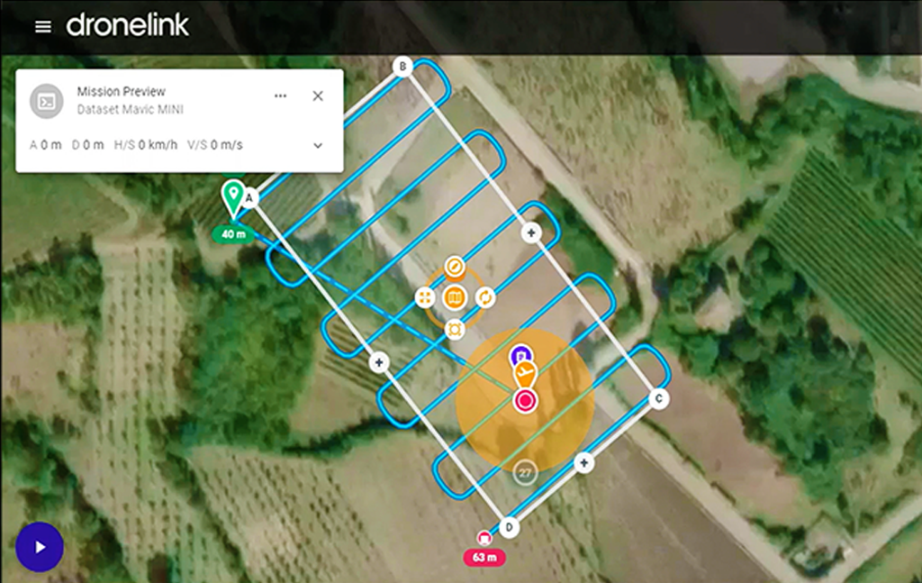 fotogrammetria con dji mini missioni di volo automatiche strumenti topografici