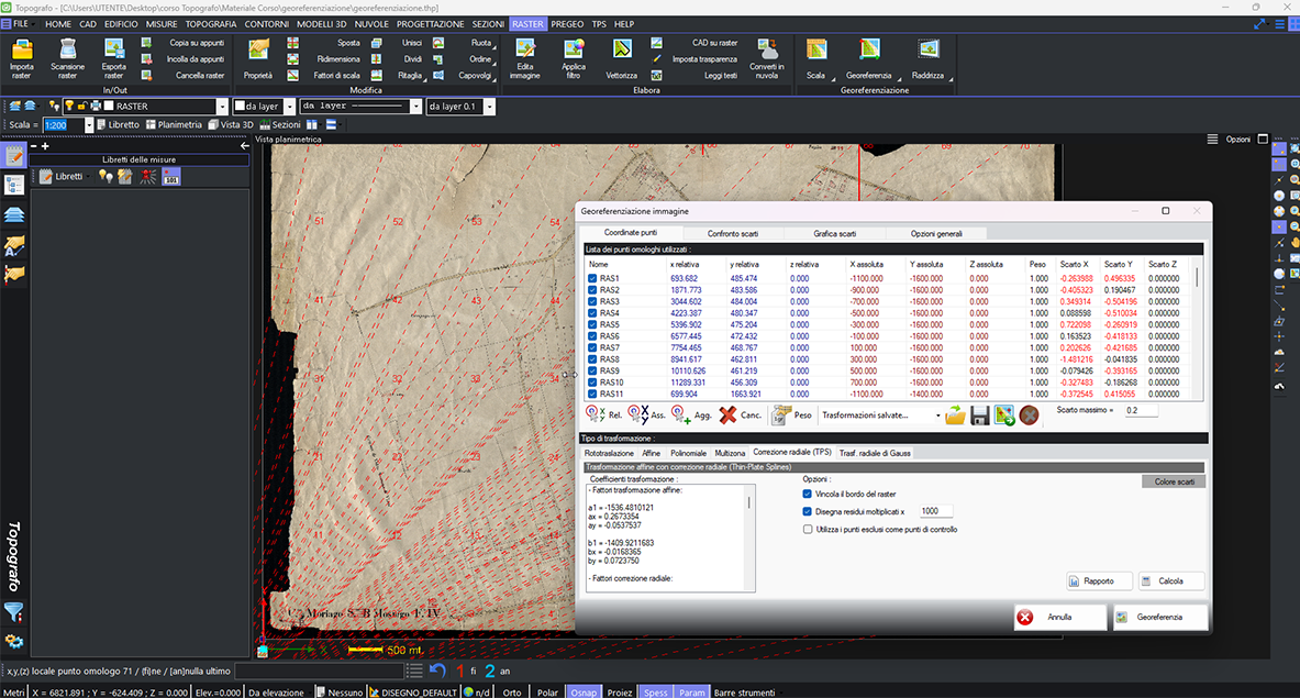 georeferenziazione software modulare topografo strumenti topografici