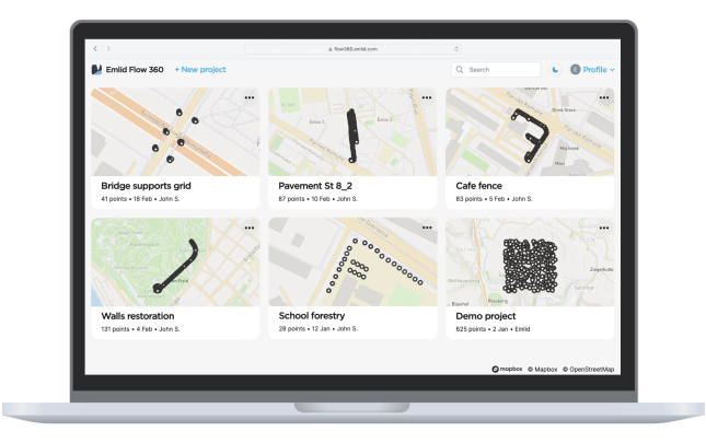gesione dei progetti nel cloud emlid flow 360 strumenti topografici