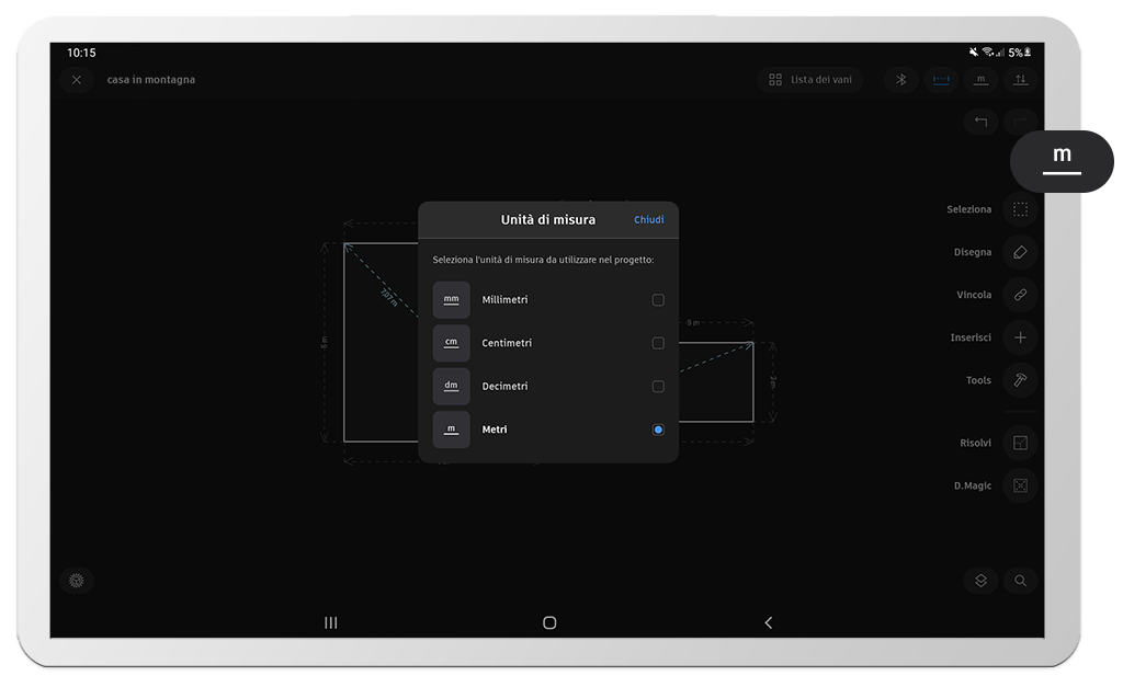 impostazioni unita di misura software rilievo strumenti topografici
