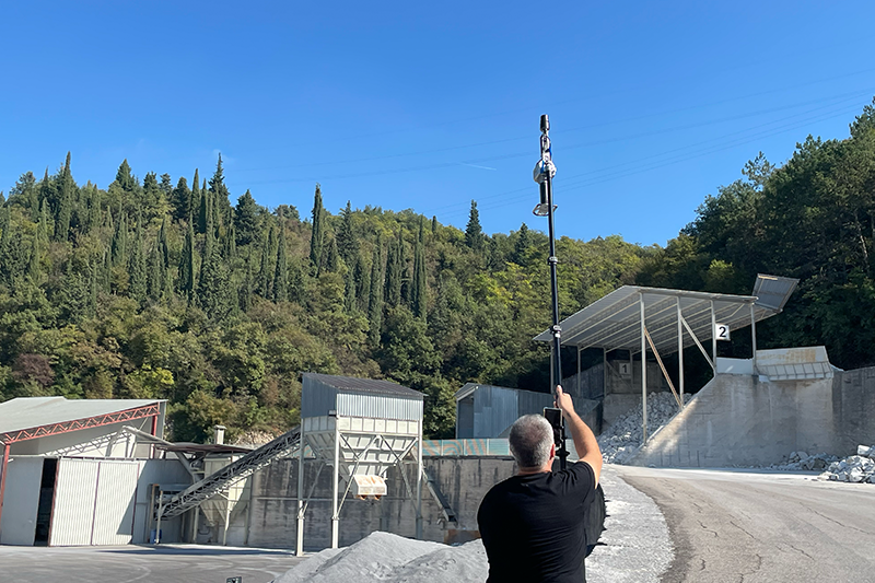 Rilievo con tecnologia SLAM di una cava esterni - servizi strumenti topografici