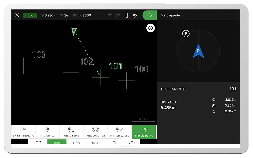 rilievo e tracciamento tpad software da campo - strumenti topografici