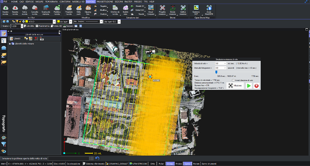 topografo software gestione nuvole di punti da drone strumenti topografici