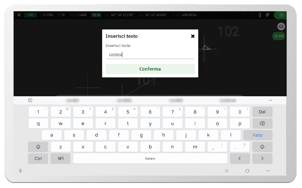 tpad app topografica strumenti di disegno ed annotazione