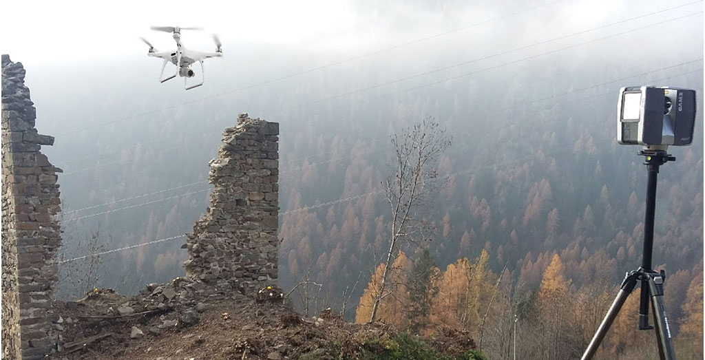 Fotogrammetria con drone e Laser Scanner