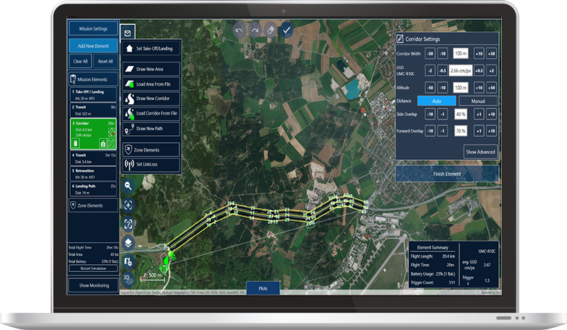 Post elaborazione dei dati della missione di volo con QBase 3D di Trinity F90+