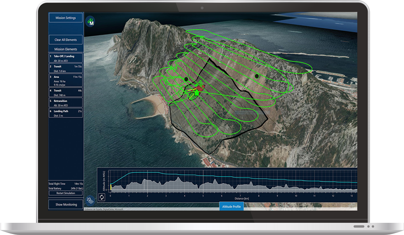 Q-Base-Software di preparazione alla missione di volo per Trinity F90+