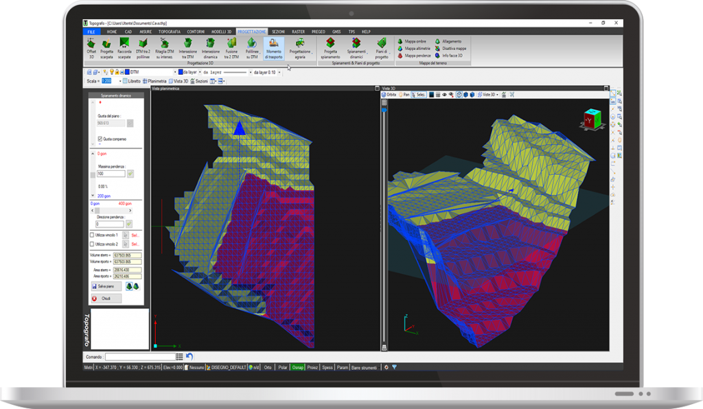 Topografo - Modulo D dedicato alla progettazione 3D