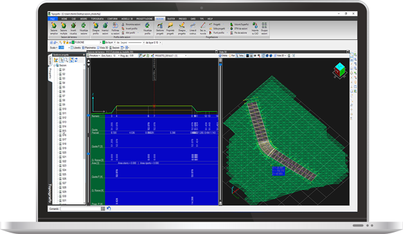 Topografo - Modulo P per profili e progettazione su sezioni