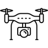 Icona drone vista frontale