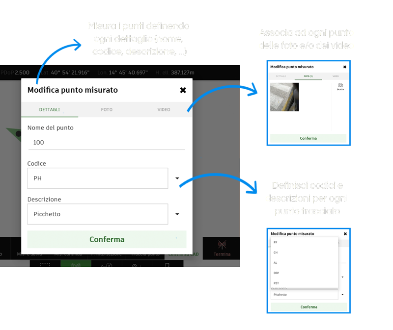 Rilievo e tracciamento - TPad