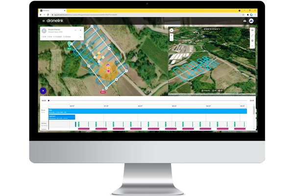 Dronelink - anteprima della missione di volo