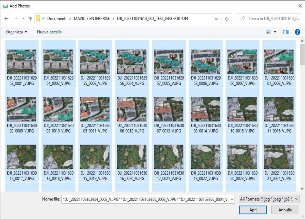 Selezione-multipla-delle-fotografie-da-importare-in-metashape